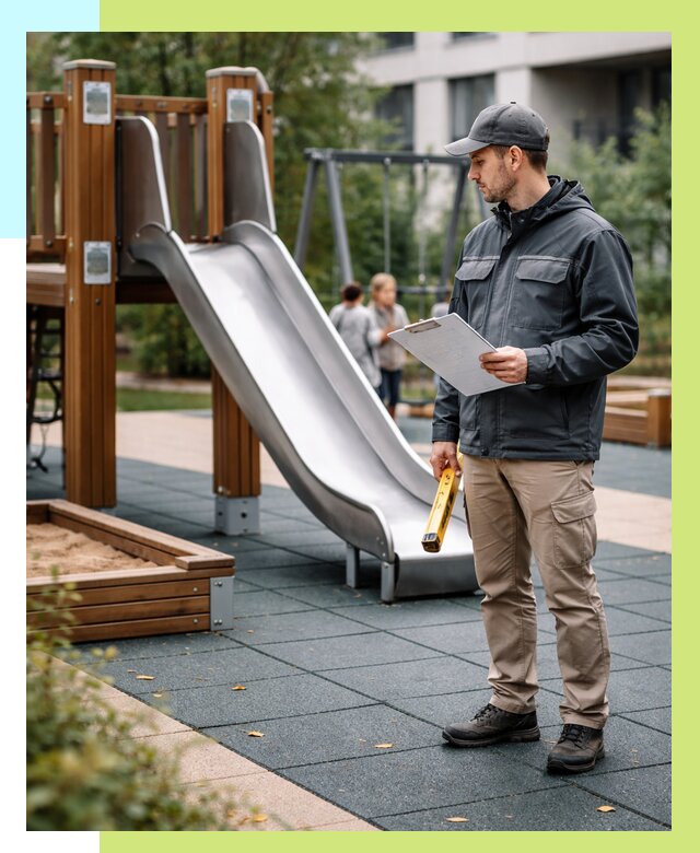 Сертификация детских площадок в Устях-Джегуте от 25308 р. | Алешин-Стд