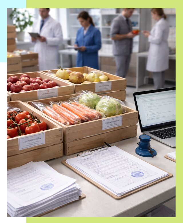 Сертификация овощей и фруктов в Устях-Джегуте от 8605 р. | Алешин-Стд