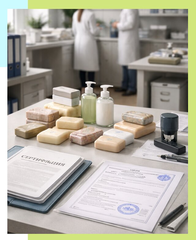 Сертификация мыла и сертификат на мыло в Устях-Джегуте от 12148 | Алешин-Стд