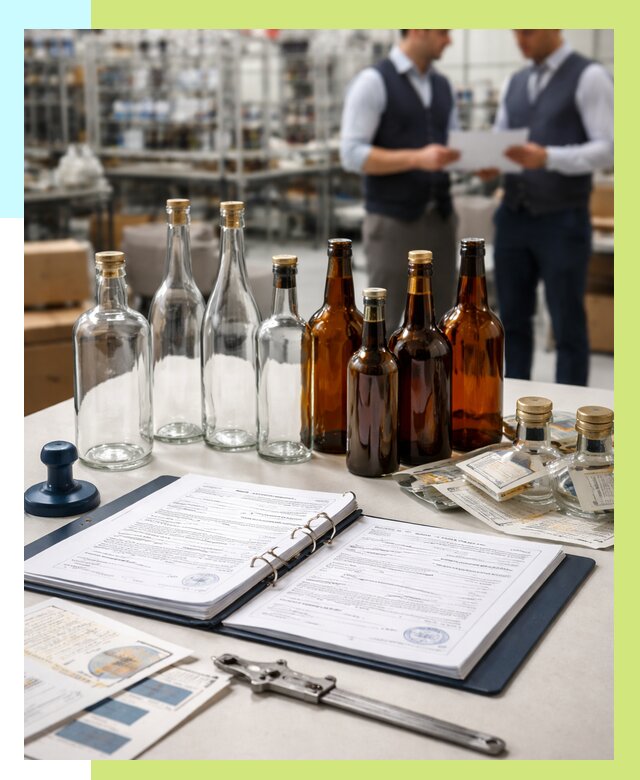 Сертификация стеклянных бутылок в Устях-Джегуте от 25308 р. | Алешин-Стд